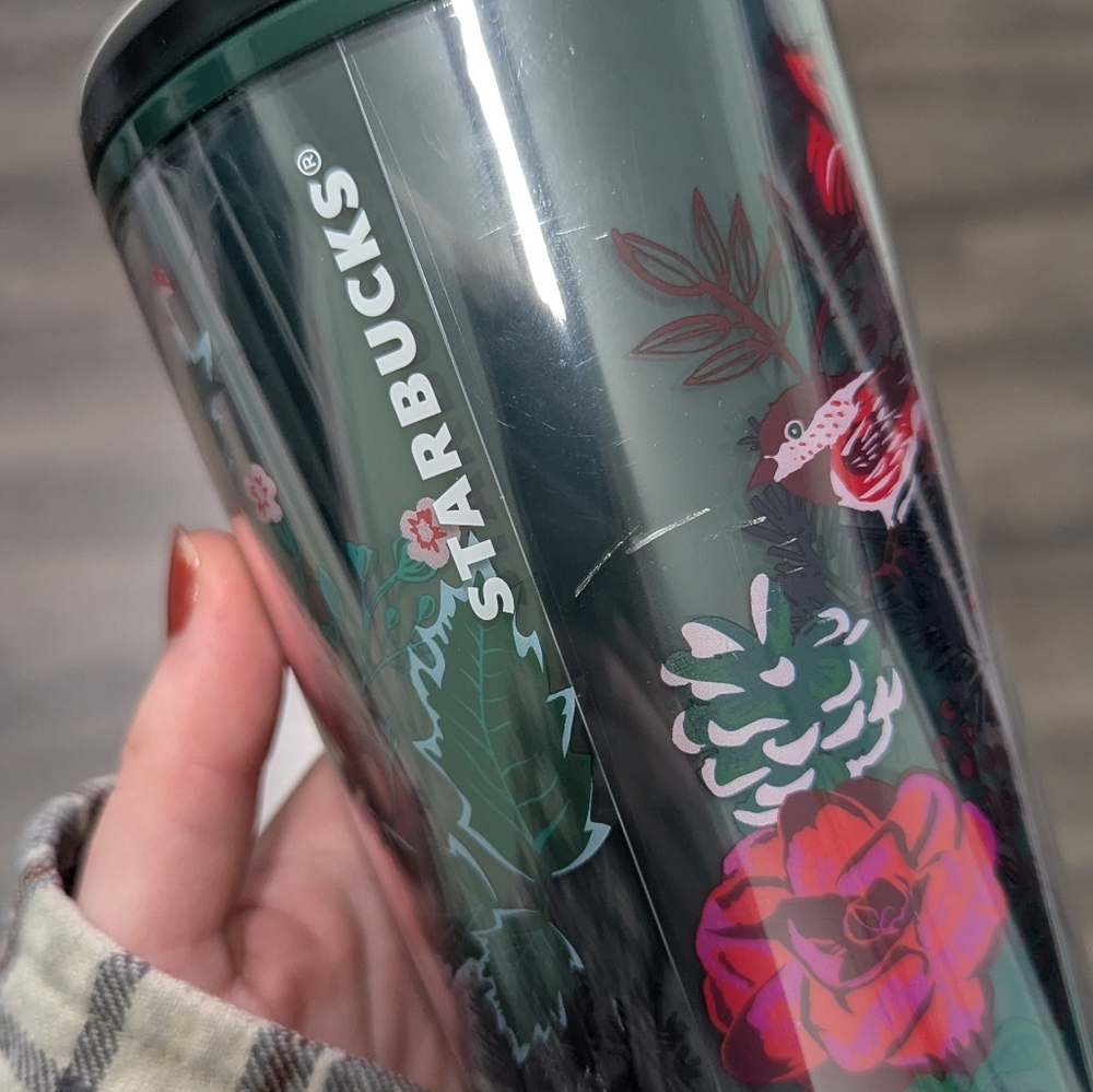 Starbucks Holiday 2022 Poinsettia Tumbler with Silicone Straw Topper - Picture 6 of 8